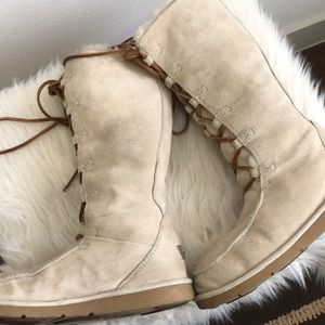 Ugg Uggs Whitely Soft Suede Lace Up Boots, Size 10